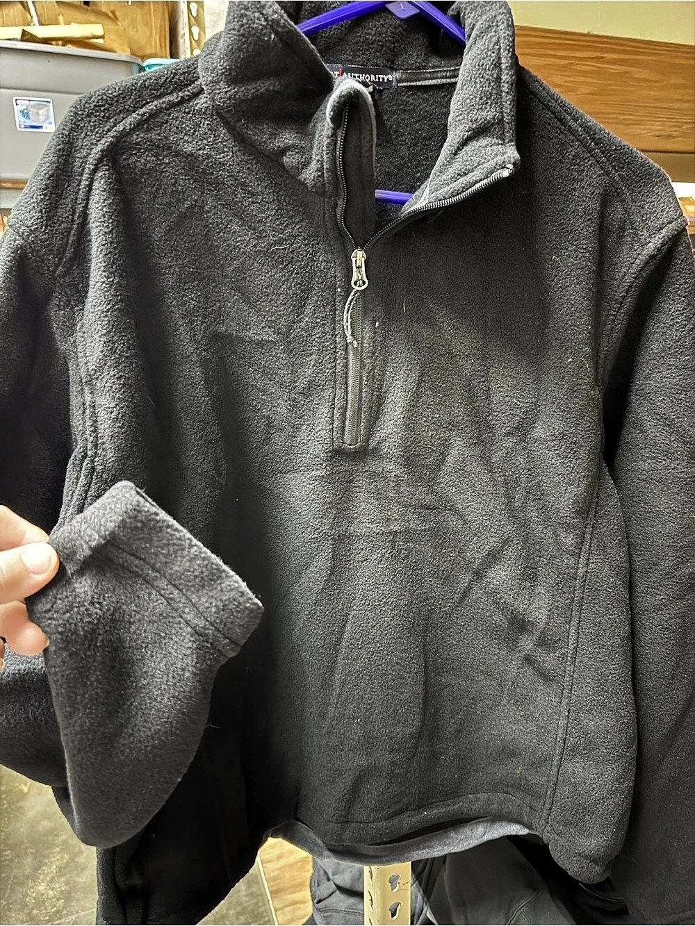Port Authority Core Fleece 1/2-Zip Pullover Black Men's Medium